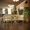 Flash Furniture Naomi Cane Rattan Dining and Accent Chair w/Solid Wood Frme, Gold Tipped Legs and Beige Padded Seat SK-220901-NAT-GG - alternate 5